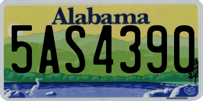 AL license plate 5AS4390