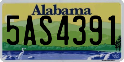 AL license plate 5AS4391