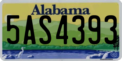 AL license plate 5AS4393