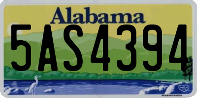 AL license plate 5AS4394