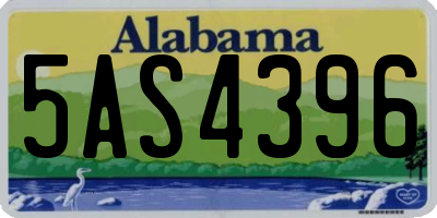 AL license plate 5AS4396