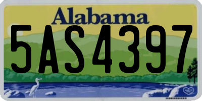 AL license plate 5AS4397
