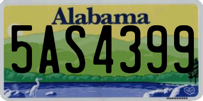 AL license plate 5AS4399