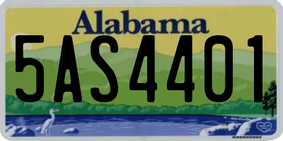 AL license plate 5AS4401