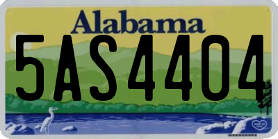 AL license plate 5AS4404