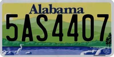 AL license plate 5AS4407
