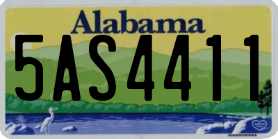 AL license plate 5AS4411