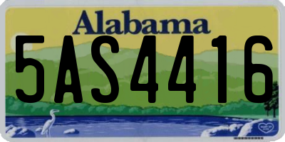 AL license plate 5AS4416