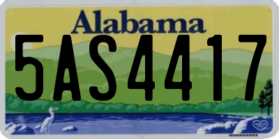 AL license plate 5AS4417