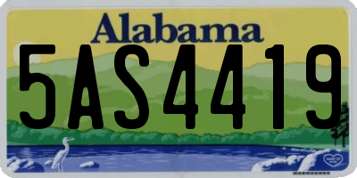 AL license plate 5AS4419