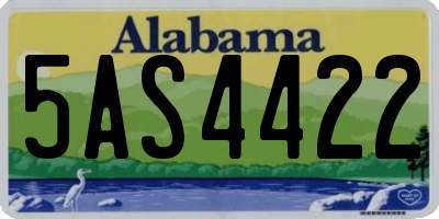 AL license plate 5AS4422