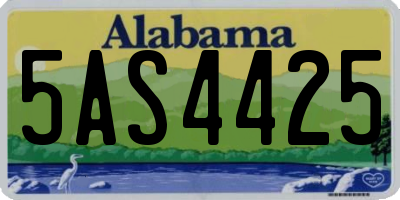 AL license plate 5AS4425
