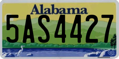AL license plate 5AS4427