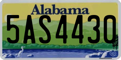 AL license plate 5AS4430