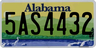 AL license plate 5AS4432