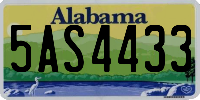 AL license plate 5AS4433