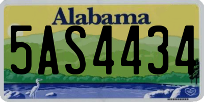 AL license plate 5AS4434
