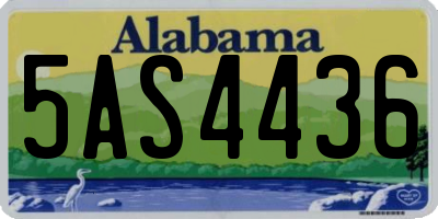 AL license plate 5AS4436