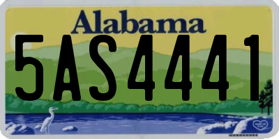AL license plate 5AS4441