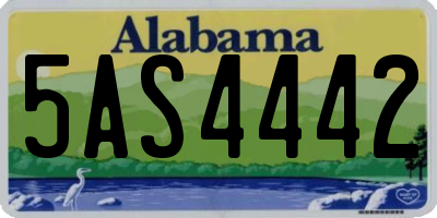 AL license plate 5AS4442