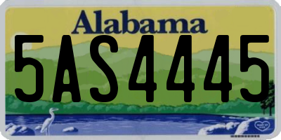 AL license plate 5AS4445
