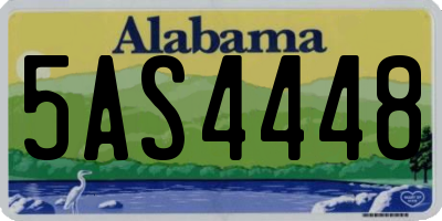 AL license plate 5AS4448