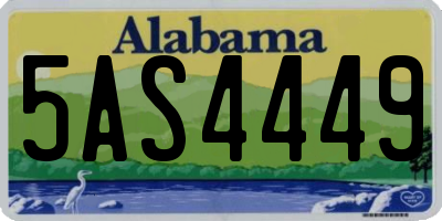 AL license plate 5AS4449