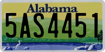 AL license plate 5AS4451