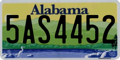 AL license plate 5AS4452