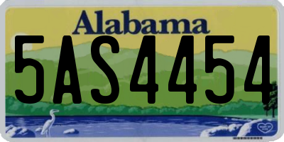 AL license plate 5AS4454