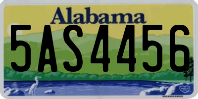 AL license plate 5AS4456
