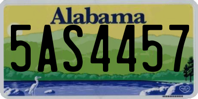 AL license plate 5AS4457