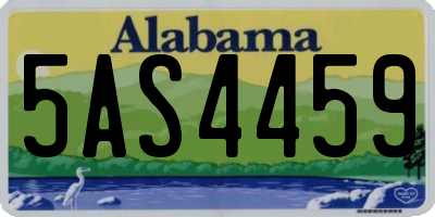 AL license plate 5AS4459