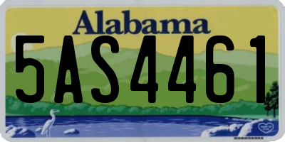 AL license plate 5AS4461