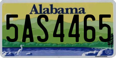 AL license plate 5AS4465