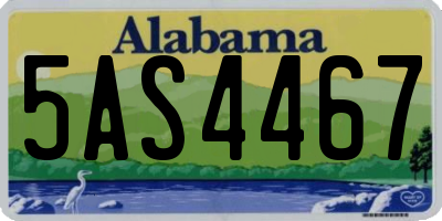 AL license plate 5AS4467