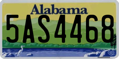 AL license plate 5AS4468