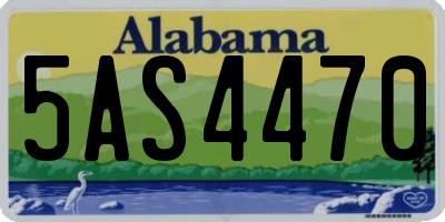 AL license plate 5AS4470