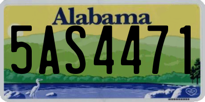 AL license plate 5AS4471
