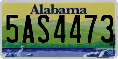 AL license plate 5AS4473