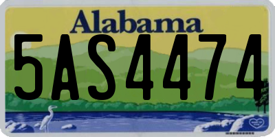 AL license plate 5AS4474