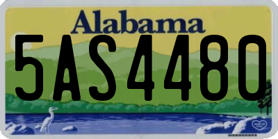 AL license plate 5AS4480