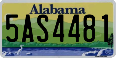 AL license plate 5AS4481