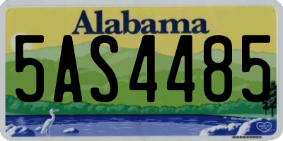 AL license plate 5AS4485