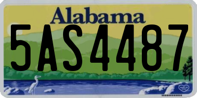 AL license plate 5AS4487