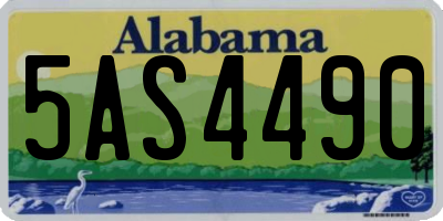 AL license plate 5AS4490