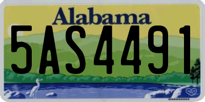 AL license plate 5AS4491