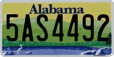 AL license plate 5AS4492