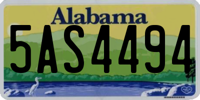 AL license plate 5AS4494