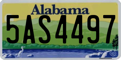 AL license plate 5AS4497